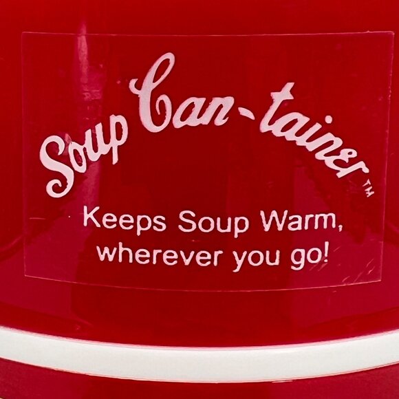 Campbells Soup Thermos Set Of 2 Vintage Style Insulated Containers Lids Handles - Picture 13 of 14